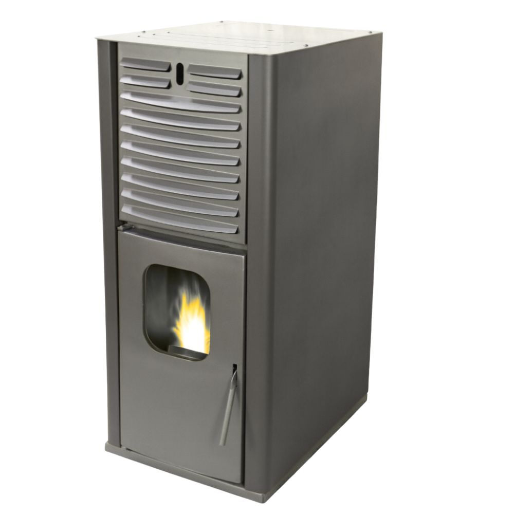 Pellet stove with back boiler Mytherm IOLI TSA 21 grey, with fan, 23.5kW | Pellet Stoves With Back Boiler | Pellet Stoves |