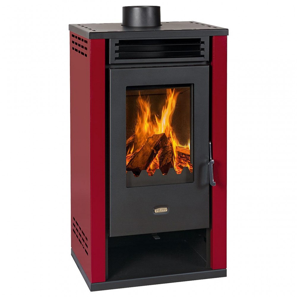 Wood burning stove Prity K2 GT Red, 8.1 kW | Wood Burning Stoves | Stoves |