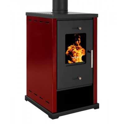 Wood burning stove Prometey EKO Mini Bordeaux, 6.4 kW - Wood Burning Stoves