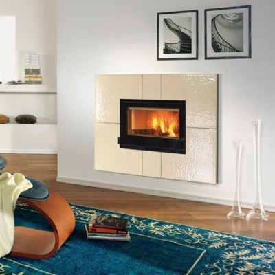 Italian cast iron wood burning fireplace La Nordica 80 crystal Evo 2.0 ventilato, 7.4kW - Italian wood burning stoves and fireplaces