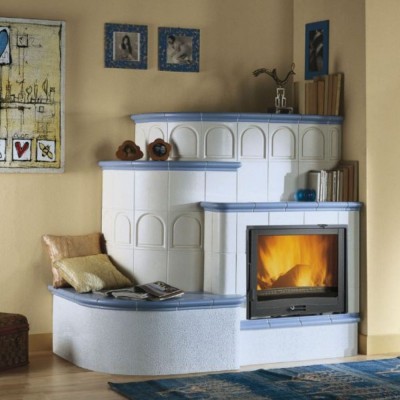 Italian cast iron wood burning fireplace La Nordica Focolare 70 piano, 7.0kW - Italian wood burning stoves and fireplaces