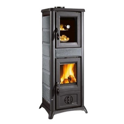 Italian wood burning stove with oven La Nordica Gemma Forno 5.0 natural stone, 7.3kW - Italian wood burning stoves and fireplaces