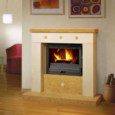 Italian cast iron wood burning fireplace La Nordica Inserto 70 4.0 ventilato, 7.8kW - Italian wood burning stoves and fireplaces