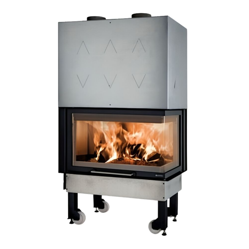 Italian cast iron wood burning fireplace La Nordica Monoblocco 800 Angolo right, 10.0kW | Italian wood burning stoves and fireplaces |  |