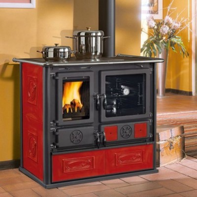 Italian wood cooker stove La Nordica Rosa 5.0 red, 8.8kW - Product Comparison