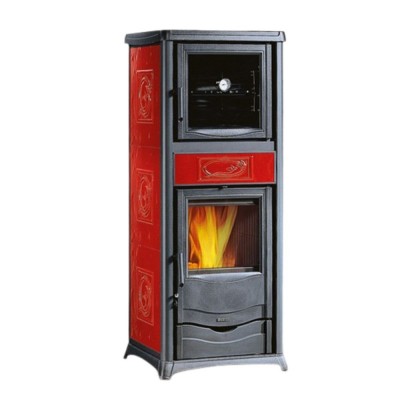 Italian wood burning stove with oven La Nordica Rossella Plus Forno Evo red, 9.1kW - Product Comparison