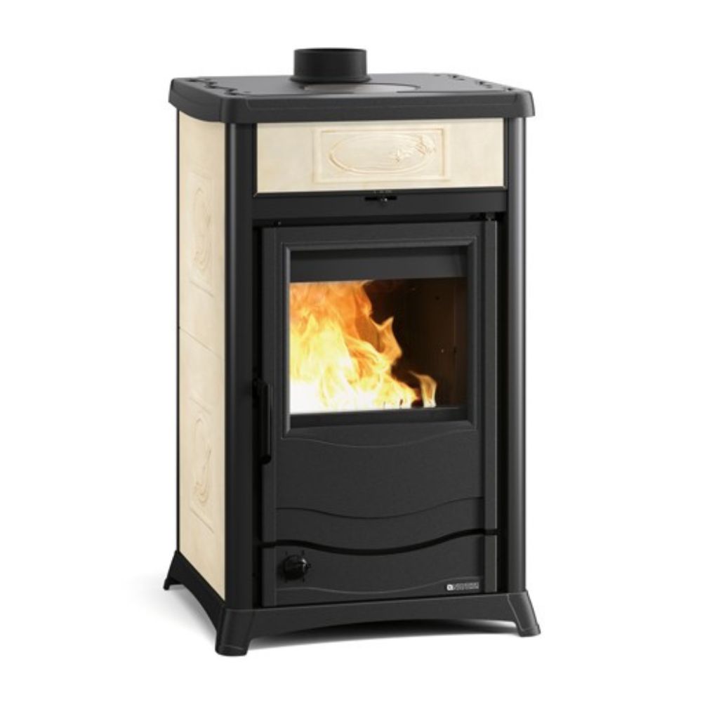 Italian wood burning stove with back boiler La Nordica Termorossella Plus EVO D.S.A. 4.0 ecru, 11.1kW | Italian wood burning stoves and fireplaces |  |