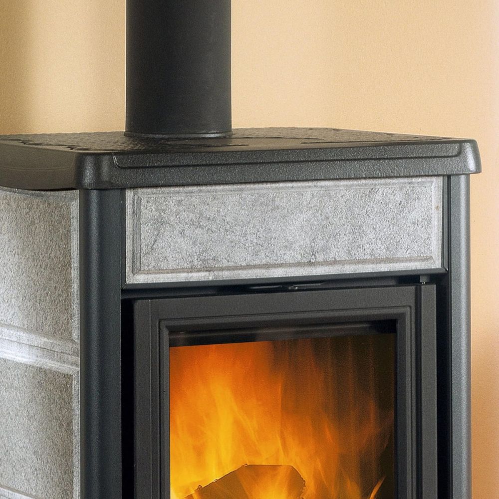 Italian wood burning stove with back boiler La Nordica Termorossella Plus EVO D.S.A. 4.0 natural stone, 11.1kW | Italian wood burning stoves and fireplaces |  |