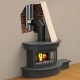 Flue pipe elbow 45° MK NERO, Steel, Black, Ø130 | Stove pipes | Chimney |