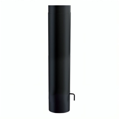 Black steel flue pipe MK NERO with damper and cleaning opening, Straight, Length 1m, Ø130 - Product Comparison