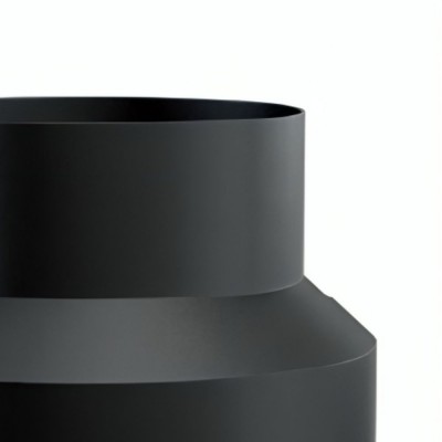 Flue adaptor MK NERO, Steel, Black, Ø120-130 - Chimney