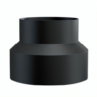 Flue adaptor MK NERO, Steel, Black, Ø130-150 - Chimney