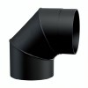 Flue pipe elbow 90° MK NERO, Steel, Black, Ø150, Thickness 2 mm