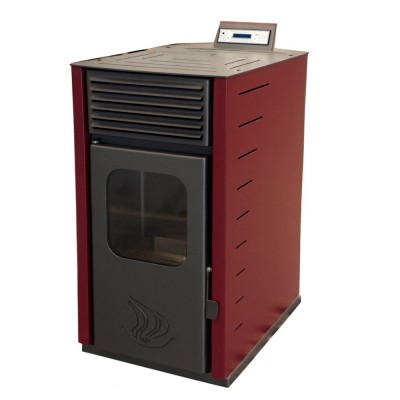 Pellet stove Mytherm Angela TA 20 red, 20kW - Direct Vent Pellet Stoves