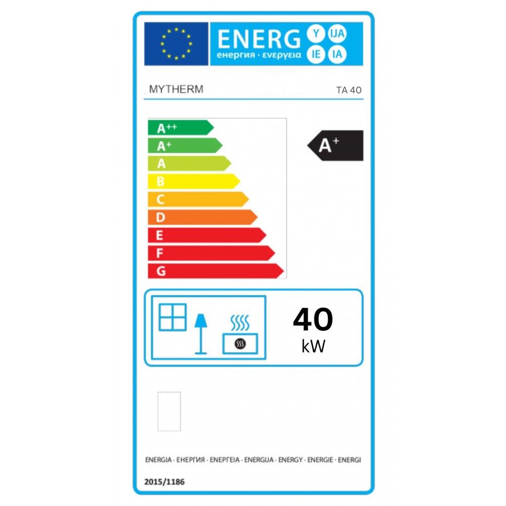Pellet stove Mytherm Angela TA 40 grey, 40kW | Direct Vent Pellet Stoves | Pellet Stoves |