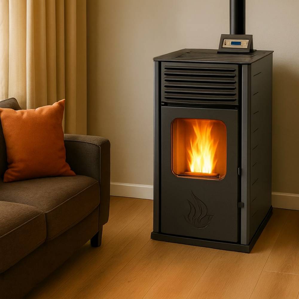 Pellet stove Mytherm Angela TA 40 grey, 40kW | Direct Vent Pellet Stoves | Pellet Stoves |