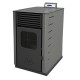 Pellet stove Mytherm Angela TA 40 grey, 40kW | Direct Vent Pellet Stoves | Pellet Stoves |