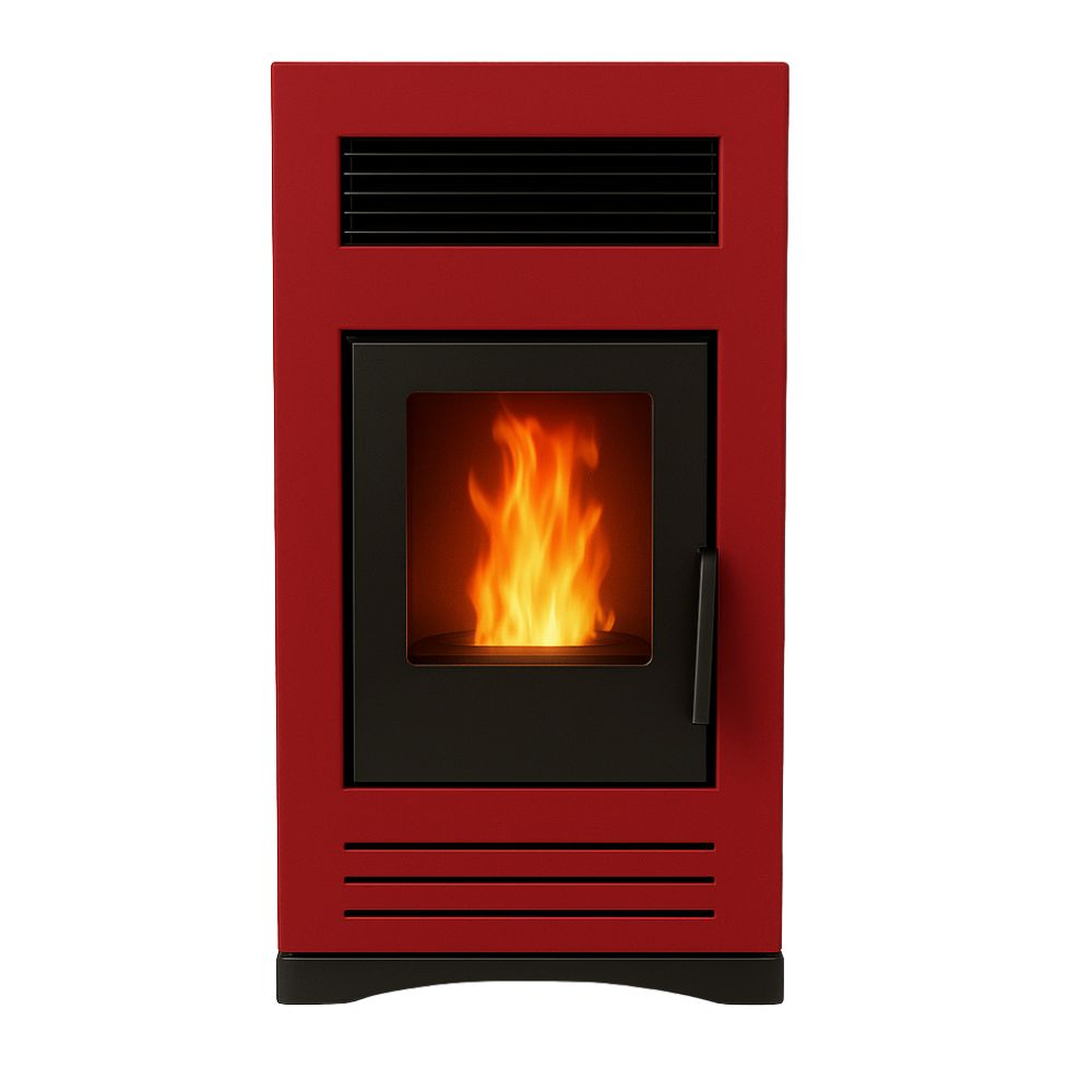 Pellet stove Mytherm Angela TA 10 PRO red, 10kW | Direct Vent Pellet Stoves | Pellet Stoves |