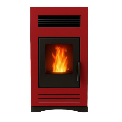 Pellet stove Mytherm Angela TA 10 PRO red, 10kW - Direct Vent Pellet Stoves