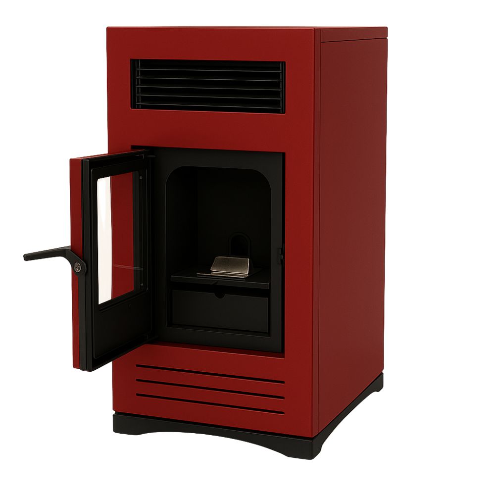 Pellet stove Mytherm Angela TA 10 PRO red, 10kW | Direct Vent Pellet Stoves | Pellet Stoves |