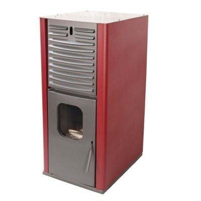 Pellet stove with back boiler Mytherm IOLI TS 18 red, 18kW - Pellet Stoves With Back Boiler