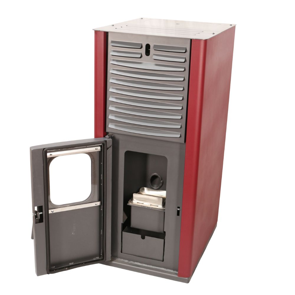 Pellet stove with back boiler Mytherm IOLI TS 27 red, 29.5kW | Pellet Stoves With Back Boiler | Pellet Stoves |