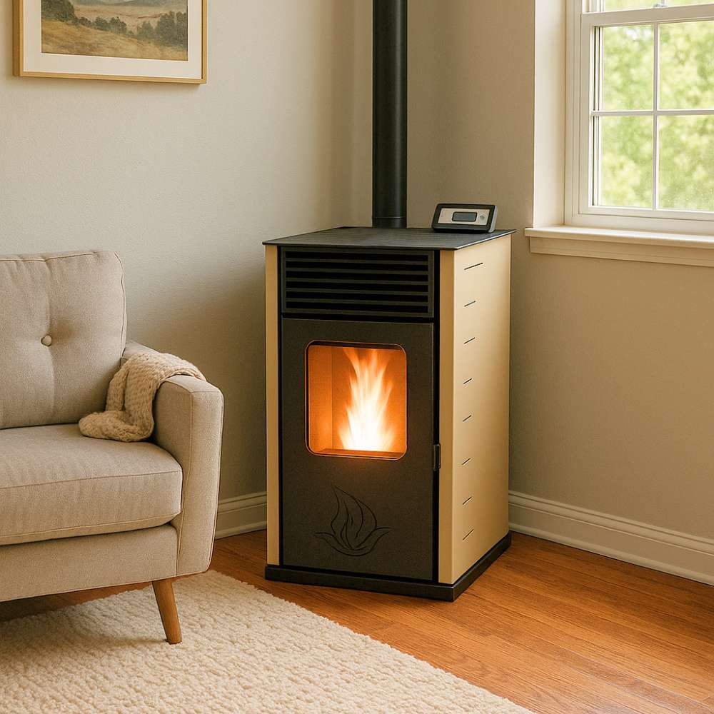 Pellet stove Mytherm Angela TA 30 beige, 30kW | Direct Vent Pellet Stoves | Pellet Stoves |