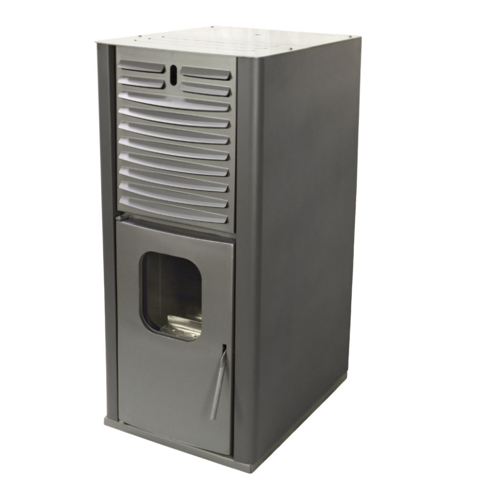 Pellet stove with back boiler Mytherm IOLI TSA 35 grey, with fan, 38kW | Pellet Stoves With Back Boiler | Pellet Stoves |