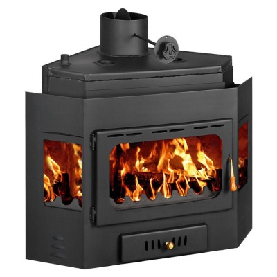 Wood Burning Fireplace with Back Boiler Prity A W16, 21kw - Fireplaces