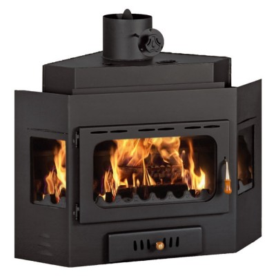 Wood Burning Fireplace with Back Boiler Prity A W20, 26.1kw - Fireplaces with Back Boiler