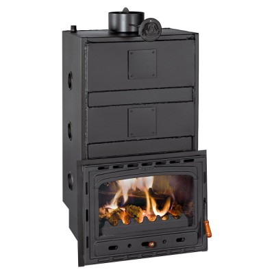 Wood Burning Fireplace with Back Boiler Prity C W35, 40kw - Wood