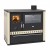 Wood burning cooker Prity GT, with stainless steel oven and drawer, 15 kW