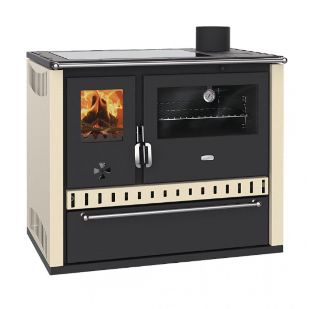 Wood cooker stove Prity GT, with glass ceramic hob and drawer, 15 kW | Wood Cooker Stoves |  |