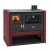 Wood burning cooker Prity GT Red, with glass ceramic hop, 15 kW