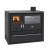 Wood burning cooker with back boiler Prity GT W10, with stainless steel oven, steel hob and drawer, 13.3 kW