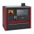 Wood burning cooker with back boiler Prity GT W10 Red, with stainless steel oven, glass ceramic hob and drawer, 13.3 kW