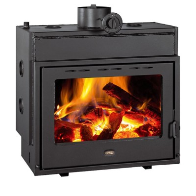 Wood Burning Fireplace with Back Boiler Prity P W18, 23.5kw - Fireplaces with Back Boiler