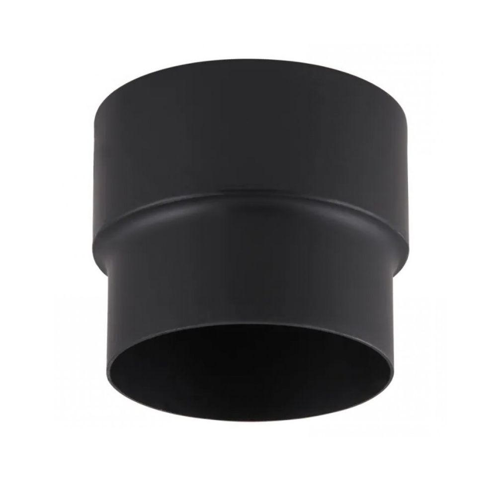 Flue adaptor PARKANEX, Steel, Black, Ø120-130, Thickness 2 mm | Stove pipes | Chimney |
