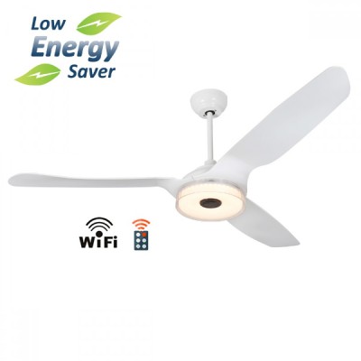 Ceiling fan with Wi-Fi and remote control Telemax CES603FL White, 152cm - Fans