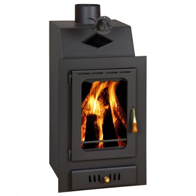 Wood Burning Fireplace with Back Boiler Prity VM W15, 20kw - Fireplaces
