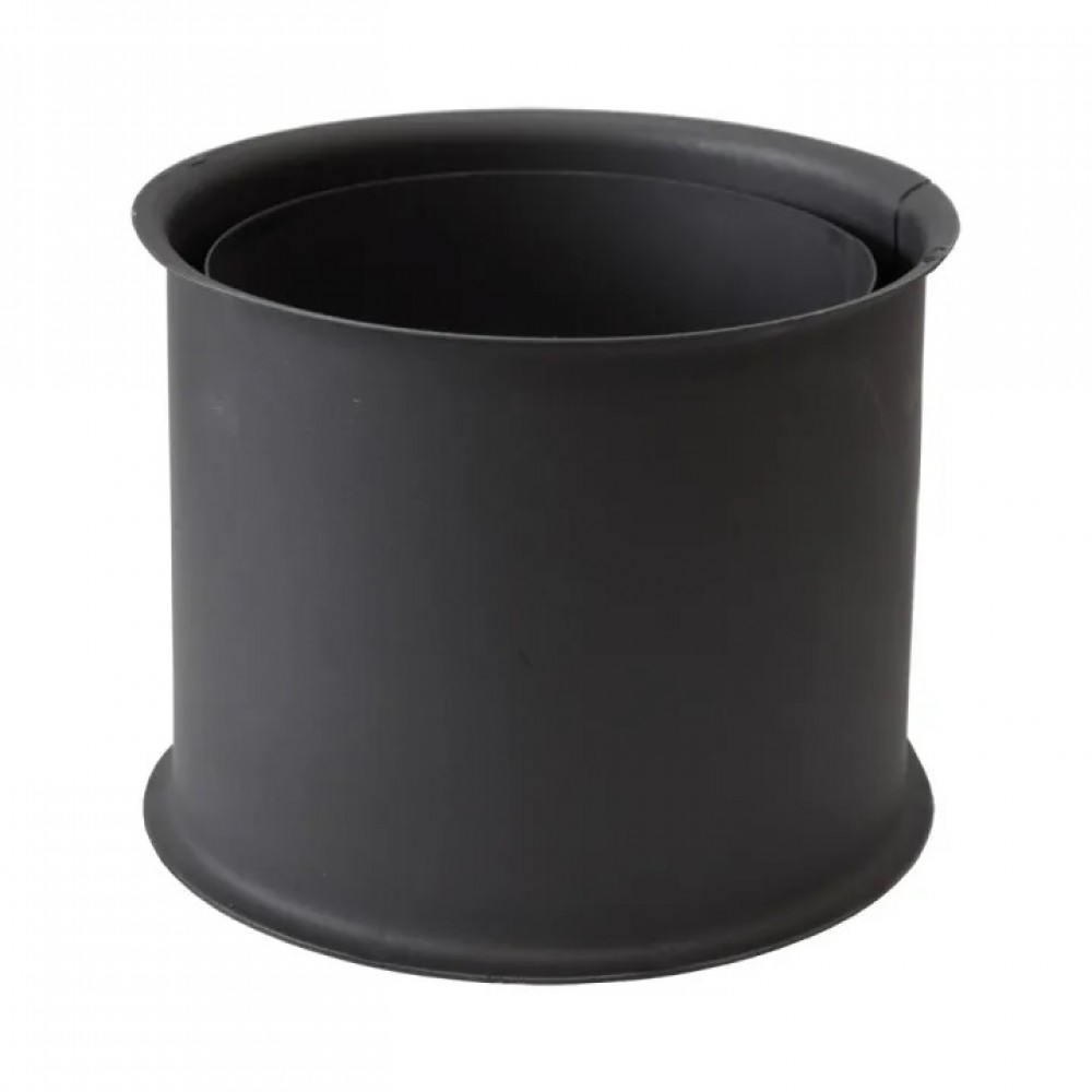 Flue pipe rosette PARKANEX, Black, Ø130, Thickness 2 mm | Stove pipes | Chimney |