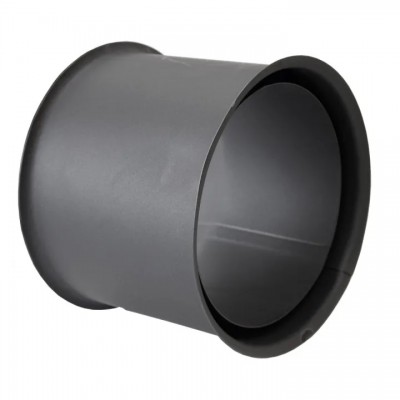 Flue pipe rosette PARKANEX double, Steel, Black, 115mm, Ø150, Thickness 2 mm - Chimney
