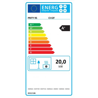 Wood Burning Fireplace Prity CM2F, 20kW - Wood Burning Fireplaces