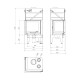 Wood Burning Fireplace UNIFLAM 660 DURO with air ducts and air supply, right side, 10.25kW | Wood Burning Fireplace Inserts | Wood Burning Fireplaces |