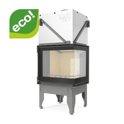 Wood Burning Fireplace UNIFLAM 660 DURO with air ducts and air supply, right side, 10kW - Wood Burning Fireplaces