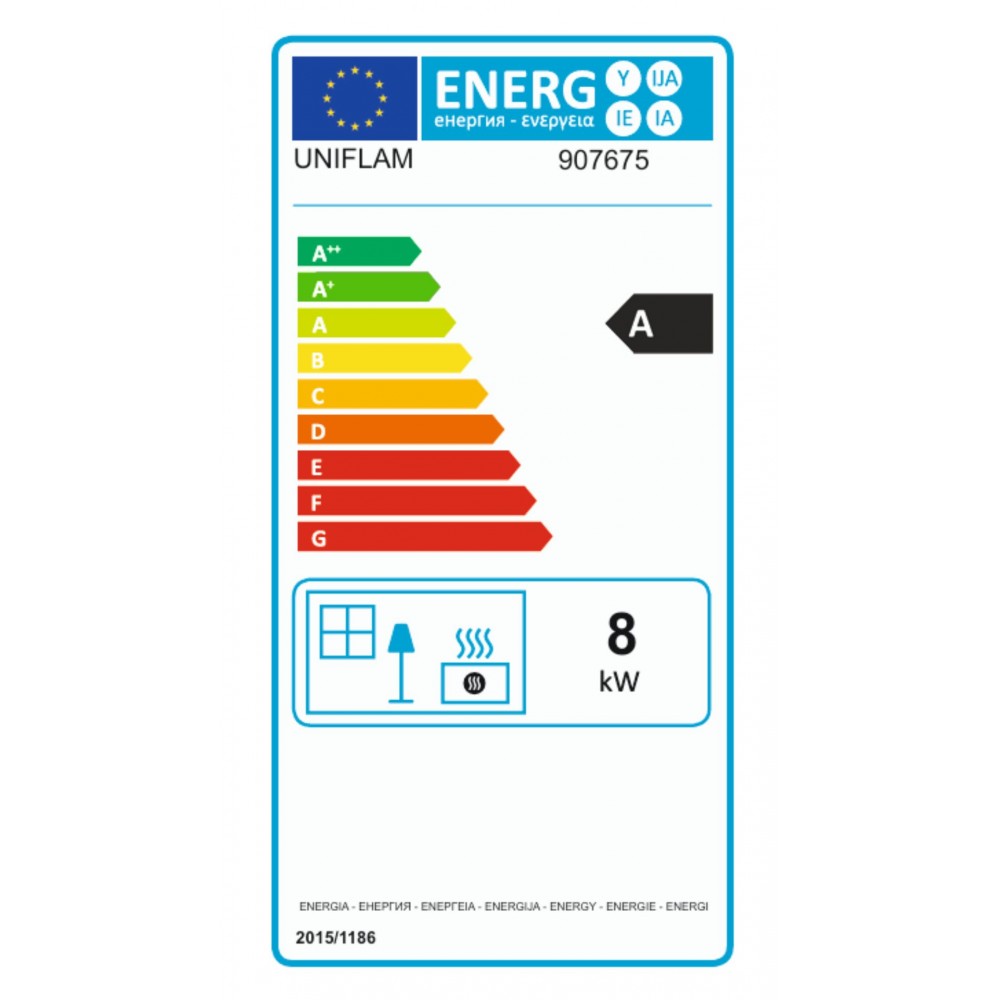 Wood Burning Fireplace UNIFLAM 700 ECO with damper, 8kW | Wood Burning Fireplace Inserts | Wood Burning Fireplaces |