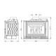Wood Burning Fireplace UNIFLAM 700 ECO with damper, 8kW | Wood Burning Fireplace Inserts | Wood Burning Fireplaces |