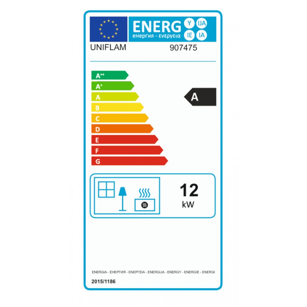 Wood Burning Fireplace UNIFLAM 700 OPTIMA ECO with damper and air supply, 12kW | Wood Burning Fireplace Inserts | Wood Burning Fireplaces |