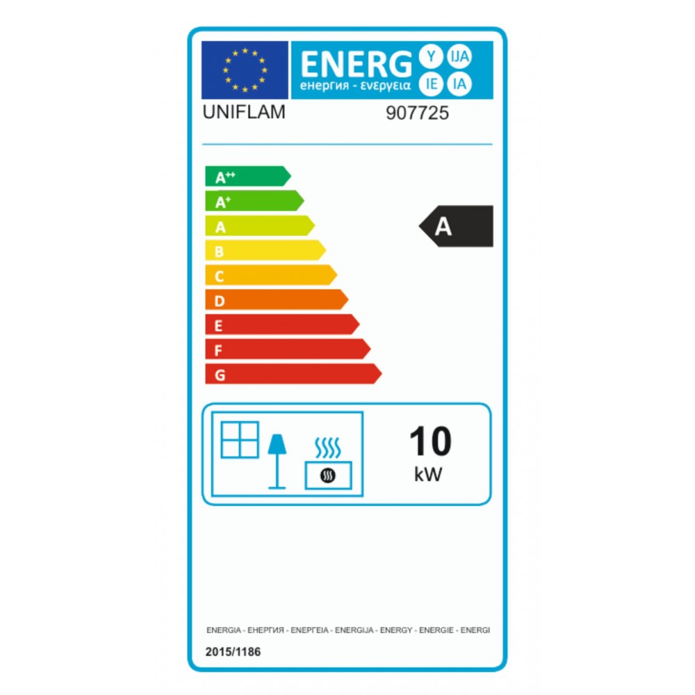 Wood Burning Fireplace UNIFLAM 700 SELENIC ECO with damper, 10kW | Cast Iron Fireplaces | Wood Burning Fireplaces |