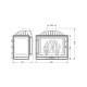 Wood Burning Fireplace UNIFLAM 700 STANDARD with damper, left side, 14kW | Cast Iron Fireplaces | Wood Burning Fireplaces |